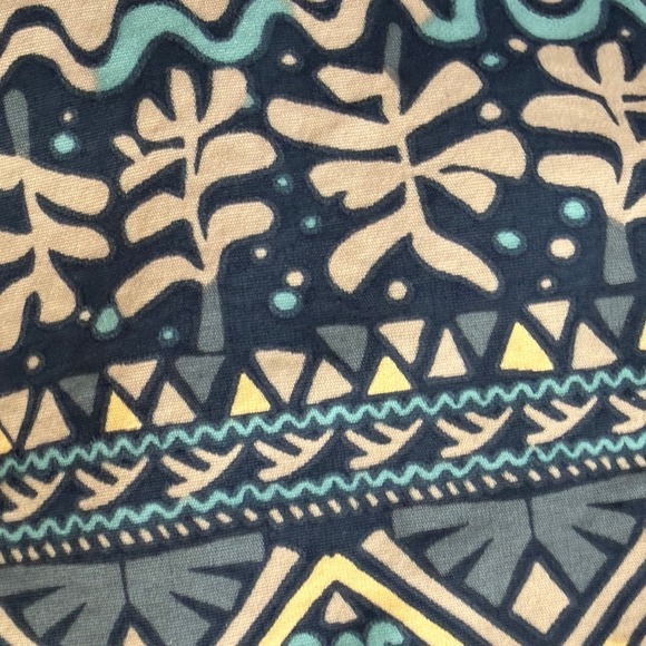 Patagonia Baggie 5" shorts Geometric Print Drawstring Waist Blue Tan Large - Picture 8 of 8